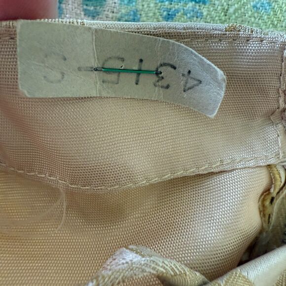 Vintage 1960s Brocade Union Made Formal Prom Party Cocktail Dress Maxi Size XS/S - Picture 6 of 8